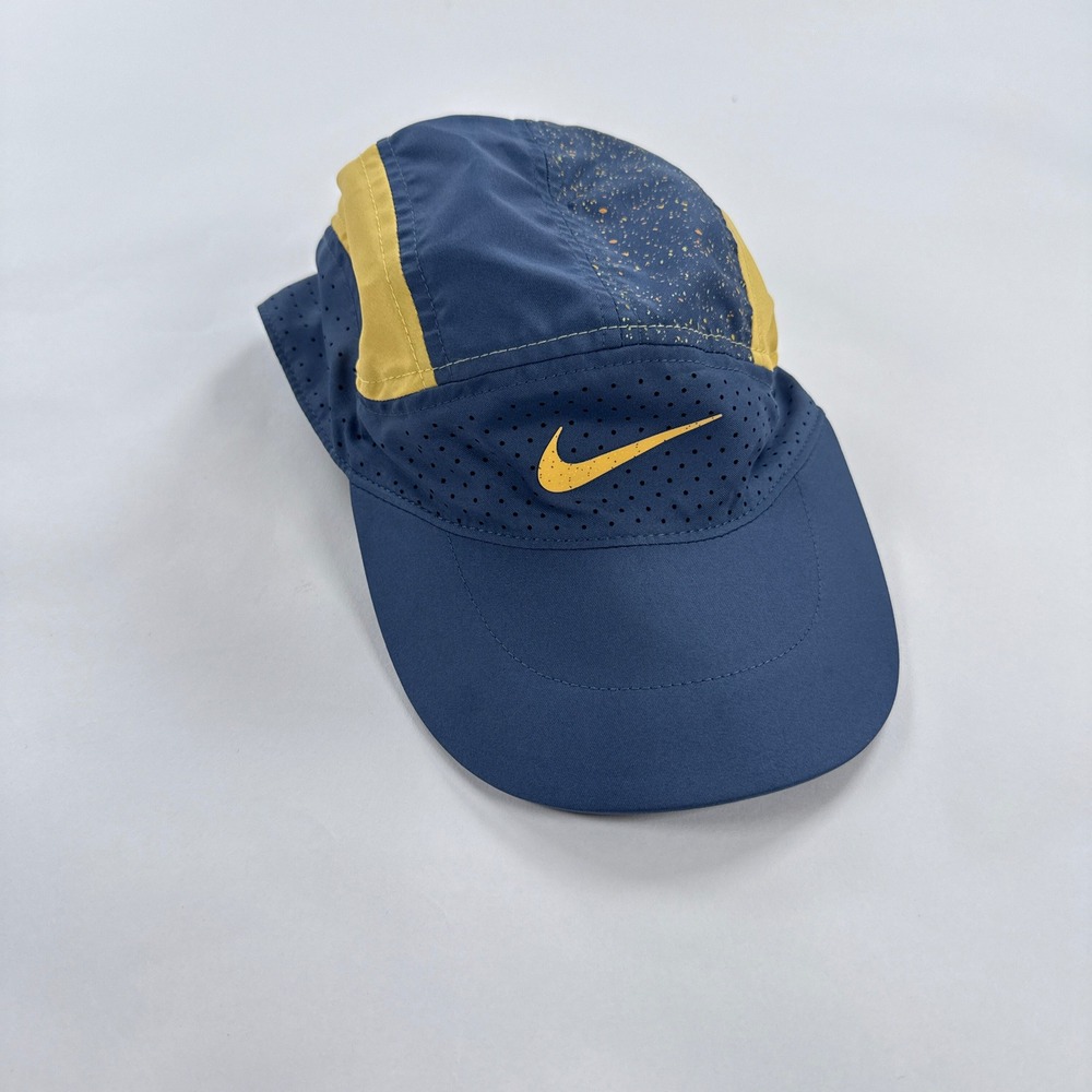 Nike AeroBill Tailwind Running Hat Cap Blue Gold Speckled 5 Panel CU7268-491